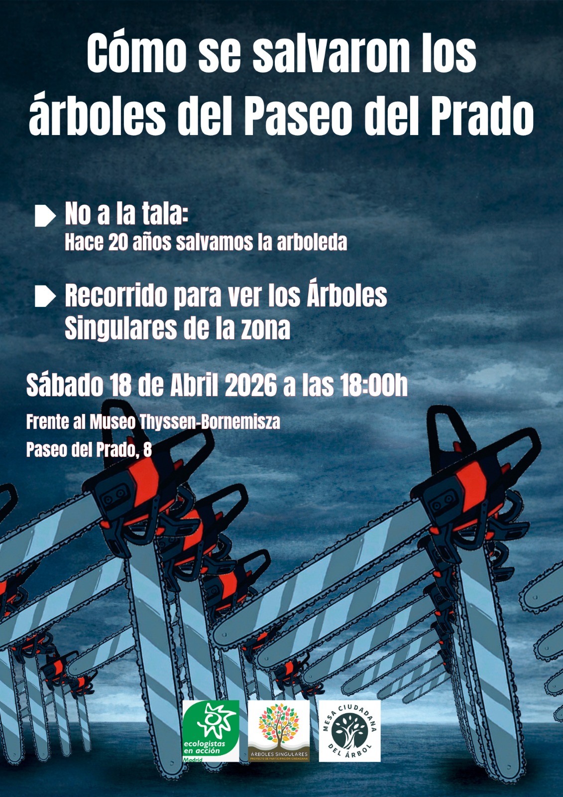 Como se salvaron los árboles del Paseo del Prado  